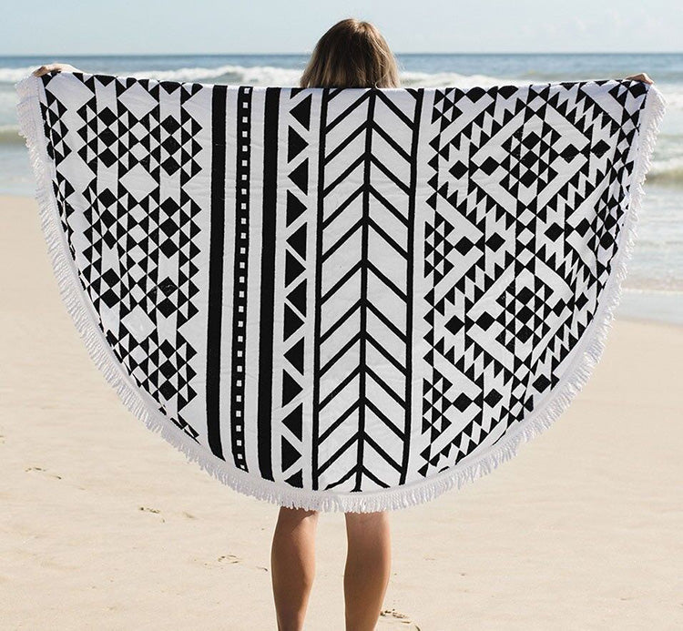 Bohemia Tassel Knitted Beach Towel Blanket