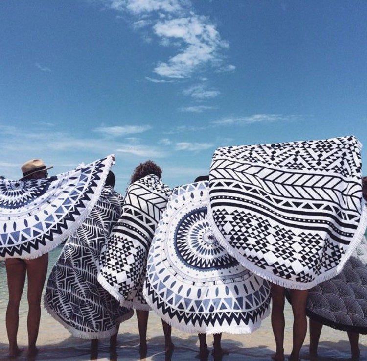 Bohemia Tassel Knitted Beach Towel Blanket